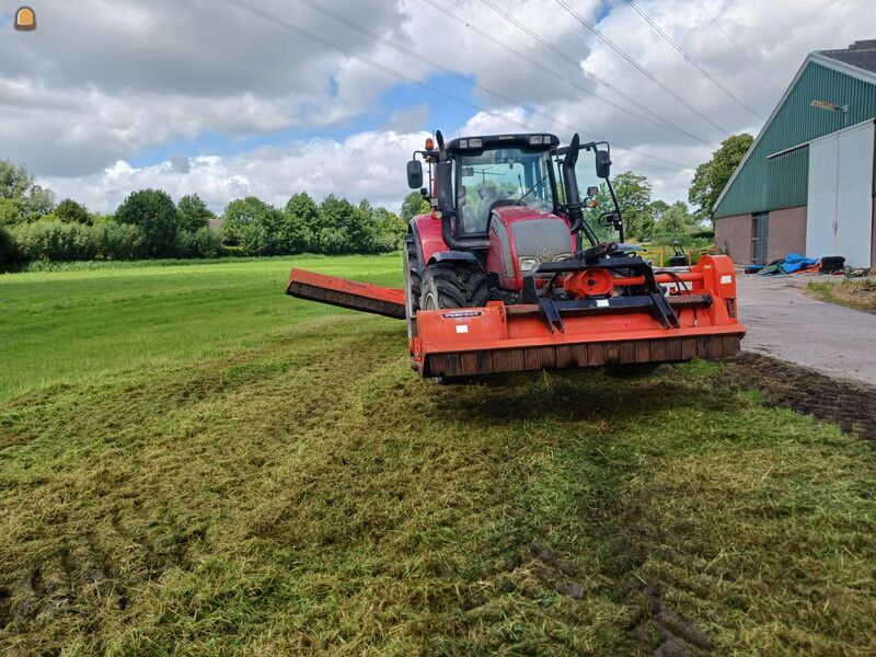Valtra+dubbele klepelmaaier